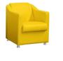 Imagem de Poltrona tilla amarela suede para sala de estar,salão escritoria Biselos-Decor