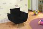 Imagem de Poltroninha Infantil Opalinha 2 a 6 anos Suede Preto