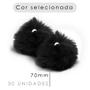 Imagem de Pompom - Pelúcia Preto - 70 Mm - 30 Unidades - Nybc