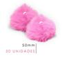 Imagem de Pompom Pelúcia Rosa Chiclete 50mm - Com 50 Unidades - BRX