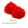 Imagem de Pompom Pelúcia Vermelho 50mm - Com 50 Unidades - UMK