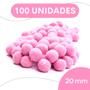 Imagem de Pompom Rosa Bebê - 20Mm Pacote Com 100 Unidades - Nybc