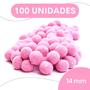 Imagem de Pompom Rosa Claro - 14Mm Pacote Com 100 Unidades - Nybc