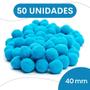 Imagem de Pompom Turquesa Escuro - 40Mm Pacote Com 50 Unidades - Nybc