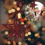 Imagem de Ponteira De Estrela Para Arvore De Natal Dourada é Vermelho De Glitter  18 cm