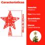 Imagem de Ponteira Estrela de Árvore de Natal Dourada 25cm - Casambiente