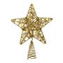 Imagem de Ponteira Estrela de Árvore de Natal Dourada 25cm - Casambiente