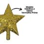 Imagem de Ponteira Estrela Vidrilhos Glitter Dourado Prime 15cm - Magizi