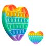 Imagem de Pop It Coração Fidget Toy Anti Stress p Apertar Arco Íris