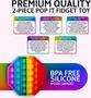 Imagem de Pop It Fidget FOROLY - Pacote com 2 Brinquedos para Crianças e Adultos