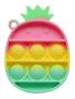 Imagem de Pop It Fidget Toy Pop Bubble Mini Chaveiro Abacaxi Rainbow