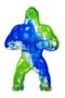 Imagem de Pop It Fidget Toy Pop Bublle Sensorial King Kong ul Verde