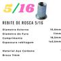 Imagem de Porca Repuxo Rebite Rosca Interna 5/16 Com Aba Plana 150Pças