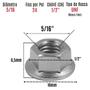 Imagem de Porca Sextavada Flangeada 5/16 Rosca Fina UNF Ch 1/2 100 Un