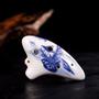 Imagem de Porcelana azul e branca de estilo chinês Ocarina Wokex com 6 furos