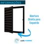 Imagem de Porta Alçapão Liso Preto Prime De Aço Lage Portinhola 60x60cm