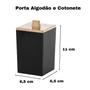 Imagem de Porta Algodão - Cotonete Lavabo Com Tampa Quadratta Premium