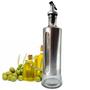Imagem de Porta Azeite e Vinagre Galheteiro Vidro e Inox 500 ml Profissional Com Dosador