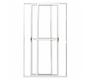 Imagem de Porta Balcão 210x120 2 Folhas Vidro Móveis c/Fechadura - Alumínio Branco - Linha 25 Suprema