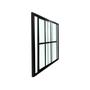 Imagem de Porta Balcão 3 Folhas Vidro 210x150 Alumínio Preto Linha 25