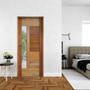Imagem de Porta BBB Mista Com Visor 82 X 2.10 Batente 11 CM Fechadura Externa Lado Direito - Rodam