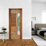 Imagem de Porta BBB Mista Com Visor 92 X 2.10 Batente 11 CM Fechadura Externa Lado Esquerdo - Rodam
