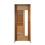 Imagem de Porta BBB Mista Com Visor 92 X 2.10 Batente 11 CM Fechadura Externa Lado Esquerdo - Rodam