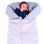 Imagem de Porta Bebê Saco de Dormir Inverno 100% Algodão Aconchego Baby Cinza