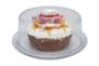 Imagem de Porta bolo redondo boleira 24cm com tampa e prato acrílico transparente 