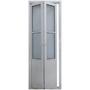 Imagem de Porta Camarão de Alumínio Lambril 2,10 x 0,70 Com Vidro Mini Boreal Lux Direita Cor Branco