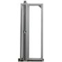 Imagem de Porta Camarão de Alumínio Lambril 2,10 x 0,80 Com Kit Trilho e Puxador Argola Lux Direita Cor Branco