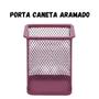 Imagem de Porta caneta 505 no formato quadrado em metal cor pink - tn