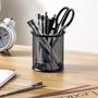 Imagem de Porta caneta, lápis, objetos aramado metal redondo papelaria escritório prático