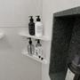 Imagem de Porta Canto Parede Banheiro Shampoo Sabonete Suporte Branco