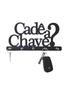 Imagem de Porta Chaves Cadê a Chave Decorativo de Parede em MDF 3mm Preto Brilhante  Suporte Chaveiro Criativo