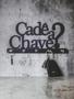 Imagem de Porta Chaves Cadê a Chave Decorativo de Parede em MDF 3mm Preto Brilhante  Suporte Chaveiro Criativo