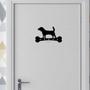 Imagem de Porta Chaves Decorativo Cachorro Dog Osso Aplique de Parede MDF Preto