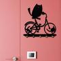 Imagem de Porta chaves gato na bicicleta