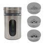Imagem de Porta Condimentos De Vidro D/ 2Pçs Com Suporte De Inox 80ML