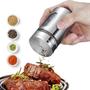 Imagem de Porta Condimentos De Vidro D/ 2Pçs Com Suporte De Inox 80ML