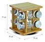 Imagem de Porta Condimentos E Temperos Bambu Com 08 Potes Giratório