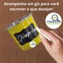 Imagem de Porta Condimentos em Alumínio Amarelo com Suporte Etiqueta Lousa