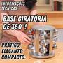 Imagem de Porta Condimentos, Porta Temperos, Suporte Para Tempero Com base Giratória, 12 Potes de Vidro com 100ml Cada