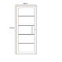 Imagem de Porta de Aço Social Slim 215x95cm com Puxador Pequeno Ideal Crv Esquadrias Branco