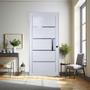 Imagem de Porta de Aço Social Slim 215x95cm com Puxador Pequeno Ideal Crv Esquadrias Branco