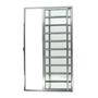 Porta de Alumínio de Correr 210x150cm 2 Folhas com Travessa e Vidro Liso Anodizado Super Brimak Imagem de Porta de Alumínio de Correr 210x150cm 2 Folhas com Travessa e Vidro Liso Anodizado Super Brimak