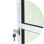Porta de Alumínio de Correr 210x150cm 2 Folhas com Travessa e Vidro Liso Anodizado Super Brimak Imagem de Porta de Alumínio de Correr 210x150cm 2 Folhas com Travessa e Vidro Liso Anodizado Super Brimak