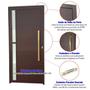 Imagem de Porta de Aluminio Lambril 210x100cm com Puxador Super Visione