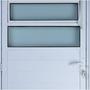 Imagem de Porta De Alumínio Lambril Basculante 2,10 X 1,00 Esquerda Vidro Mini Boreal Linha All Soft Cor Branco
