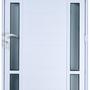 Imagem de Porta De Alumínio Lambril Com Visor Duplo 2,10 X 0,90 Esquerda  Linha All Soft Cor Branco
